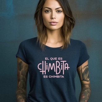 Camiseta colombiana para mujer con frase el que es chimbita es chimbita