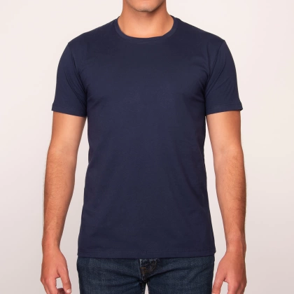 Camiseta azul navi hombre con frase buena onda sky blue bebas