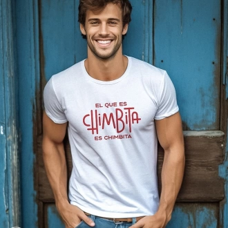 Camiseta colombiana para hombre con frase el que es chimbita es chimbita