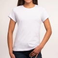 Camiseta blanca mujer con frase forever young black recoleta curva