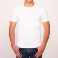 Camiseta blanca hombre con frase qué hay pa' hacer red 