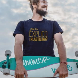 Camiseta colombiana para hombre con frase se explico con plastilina