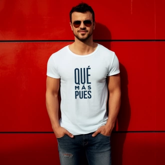 Camiseta colombiana para hombre con frase qué más pues