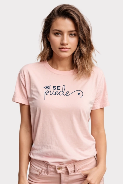 Camiseta colombiana rosada para mujer con frase todo bien
