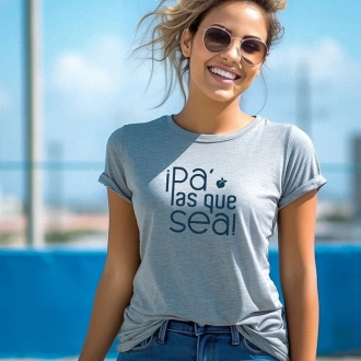 Camiseta colombiana para mujer con frase pa las que sea