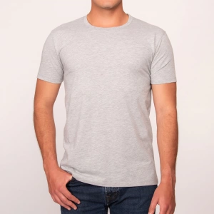 Camiseta gris jaspe hombre con frase qué hay pa' hacer red eurostile