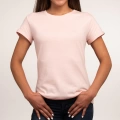 Camiseta rosa mujer con frase qué más pues navy blue typo college