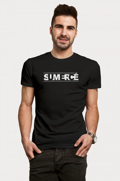 Camiseta negra hombre con frase colombiana sumercé