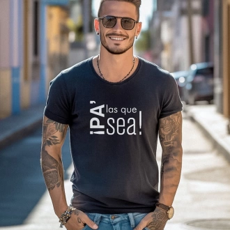 Camiseta colombiana para hombre con frase pa las que sea