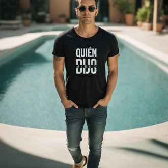 Camiseta colombiana para hombre con frase quién dijo miedo