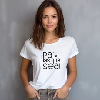 Camiseta colombiana para mujer con frase pa las que sea