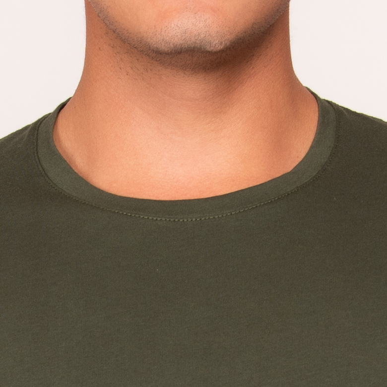 Camiseta con frase verde militar hombre te vi white optician